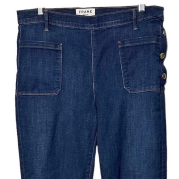 Frame Denim Lucia Antibes High Waist Crop Jenas - Picture 4 of 10